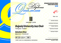 Boğaziçi University Jazz Choir Diploma