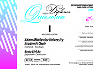 Adam Mickiewicz Diploma